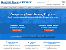 Tablet Screenshot of businesstrainingexperts.com